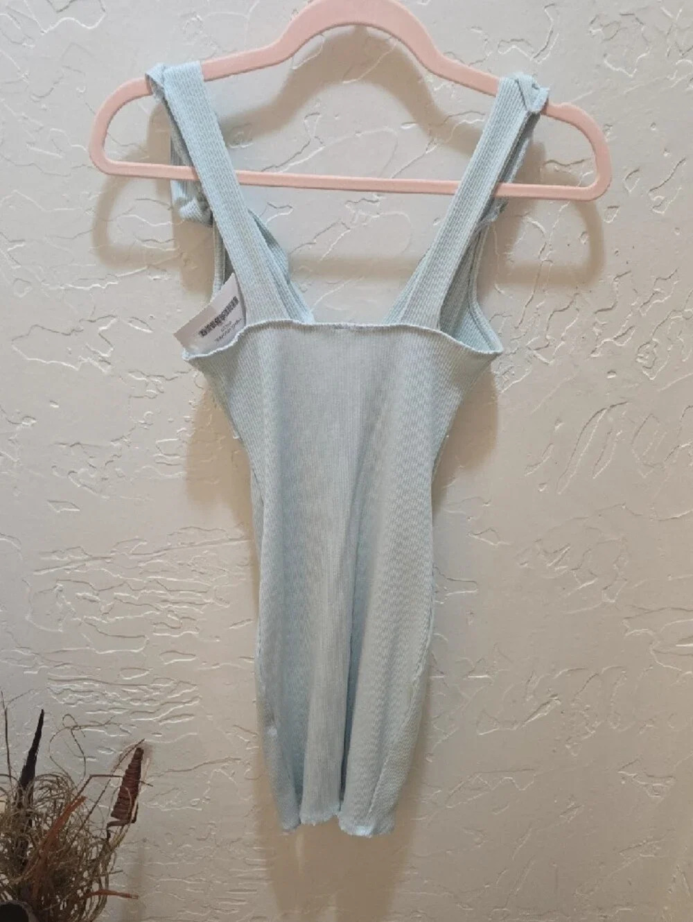 Ruffle-Trim Ribbed Bodycon Mini Dress - Picture 3 of 8
